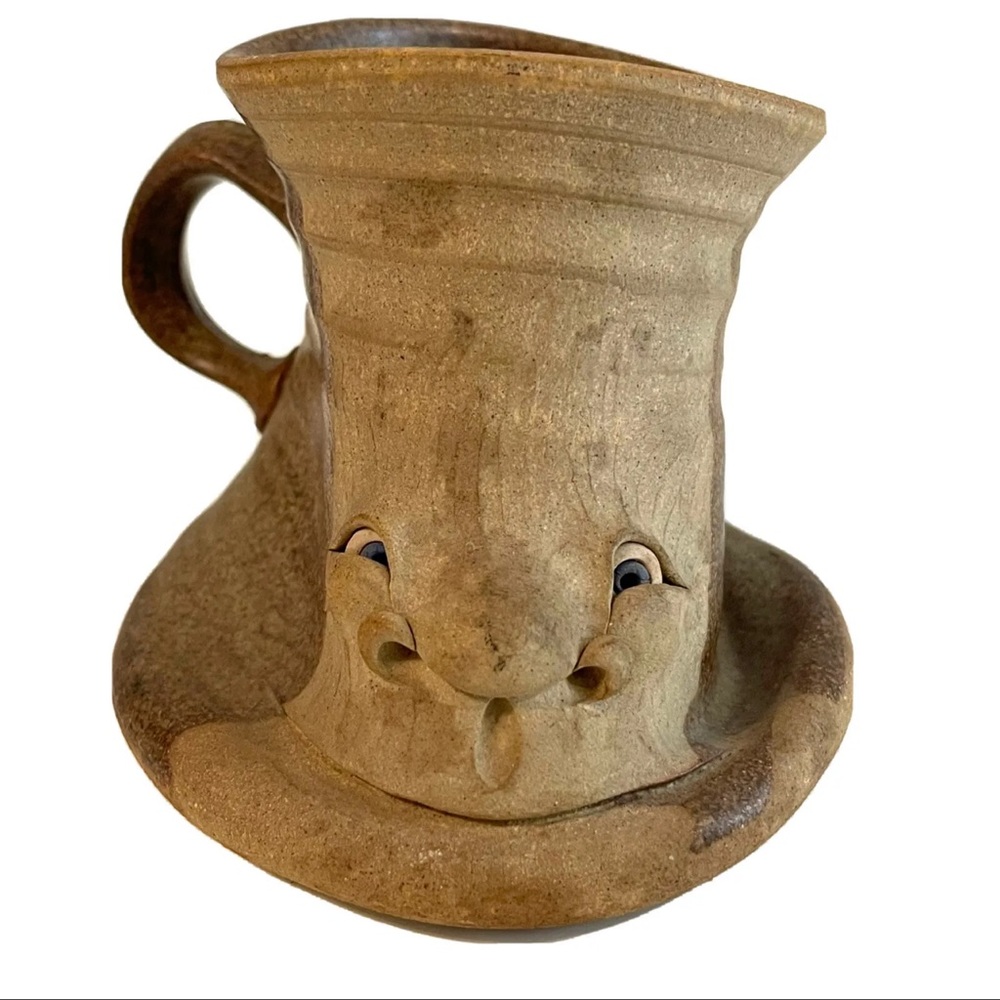 Vintage Muggins Studio Ceramic Pottery ugly Face Mug 1983